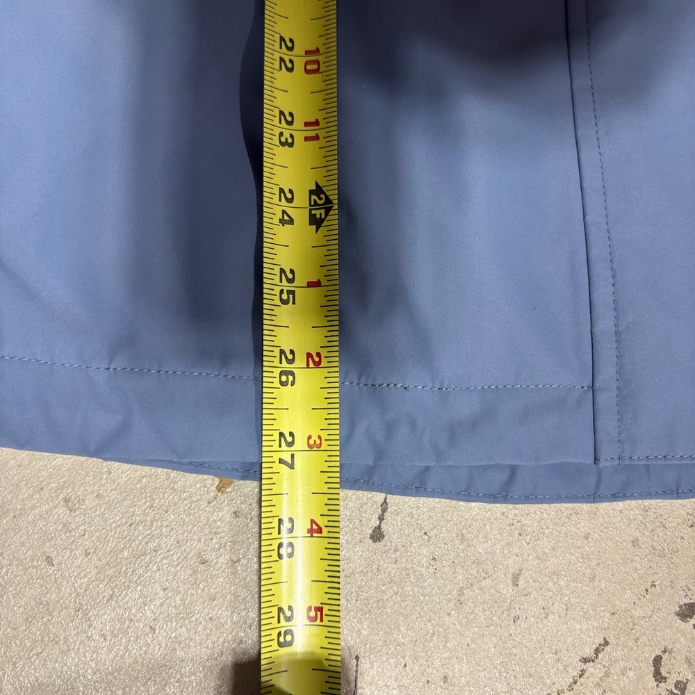 Eddie Bauer Women's XL Blue Rain Jacket With Hood Pockets Snap & Full Zip - Picture 13 of 13
